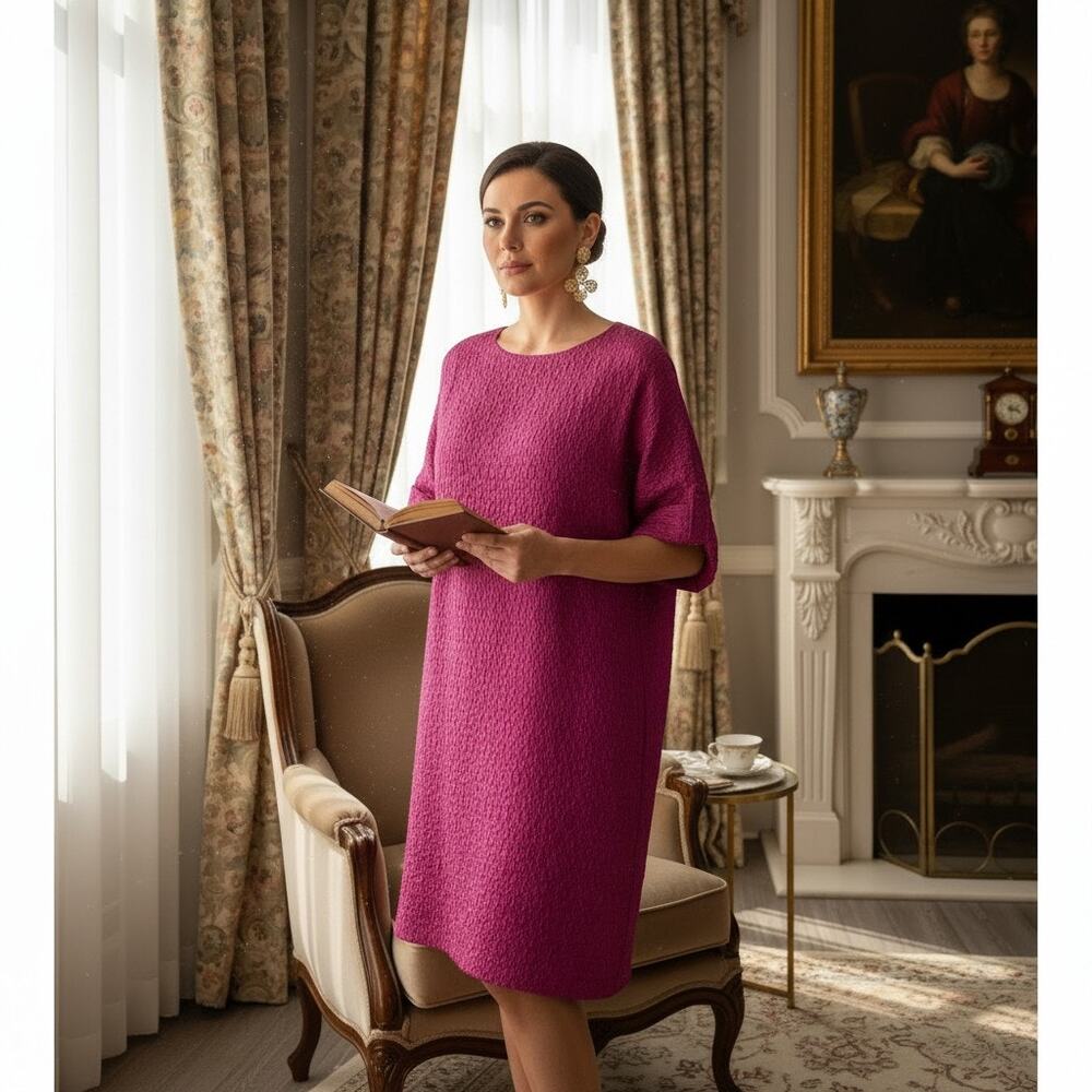 Natori Magenta Textured Woven Dress Size XL – NWT